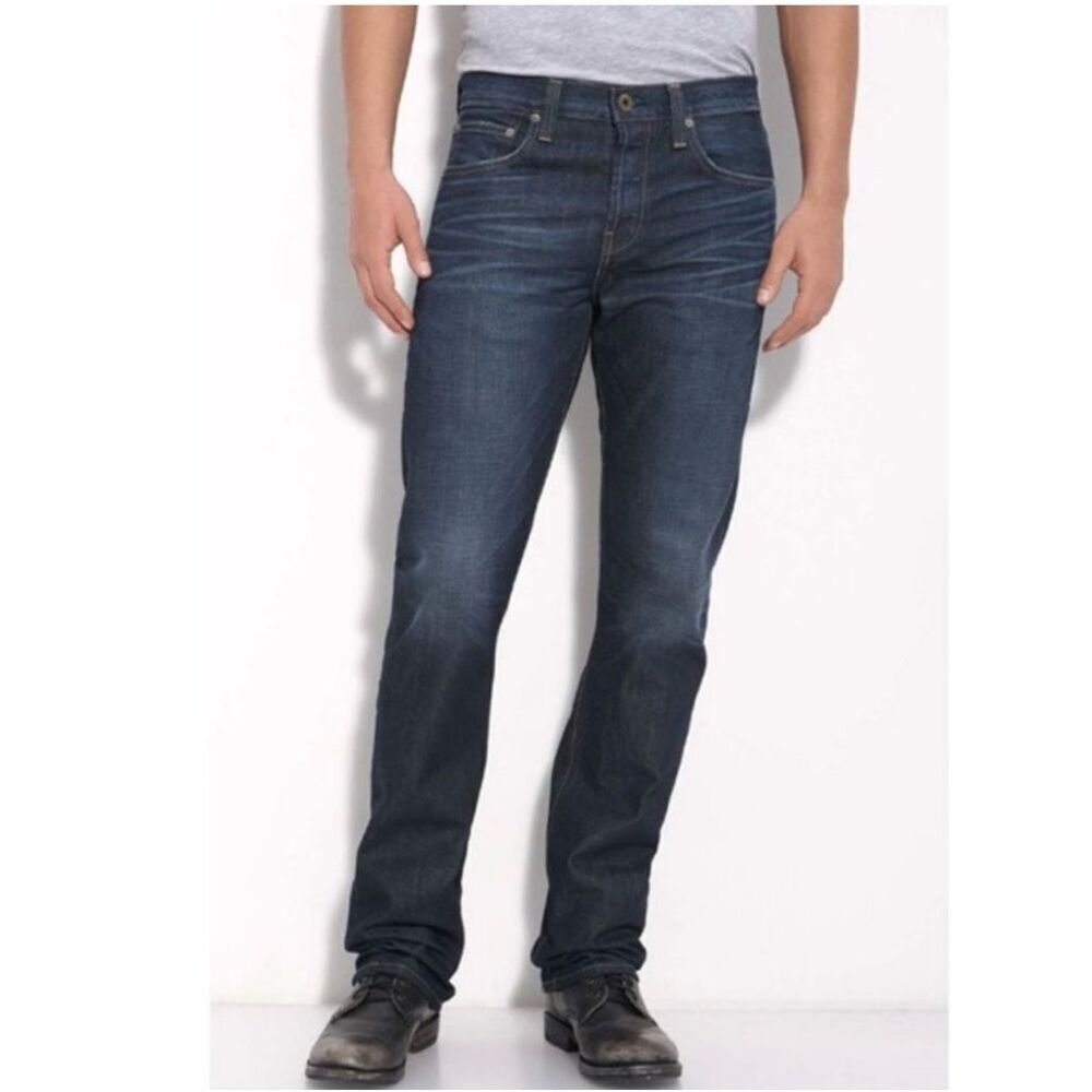 J brand Men’s 36X31 Walker Relaxed Straight Leg Denim Jeans Cotton Harpoon Wash